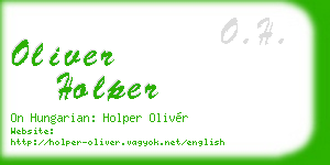 oliver holper business card